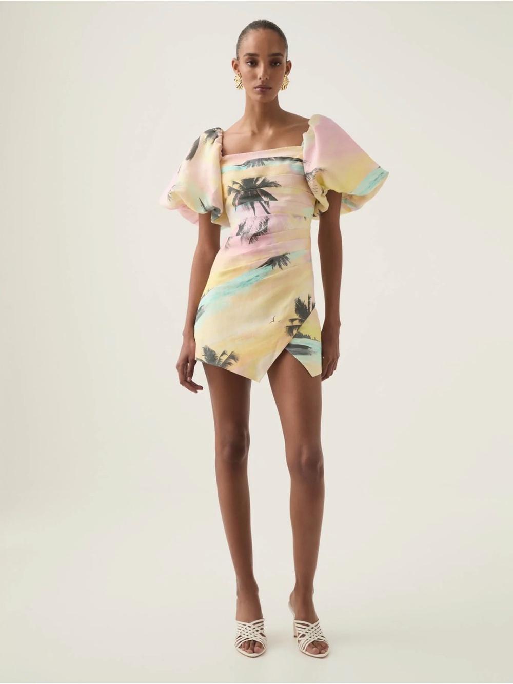 Aje linen Tropical Print Dress US12/AU16 - Picture 3 of 9